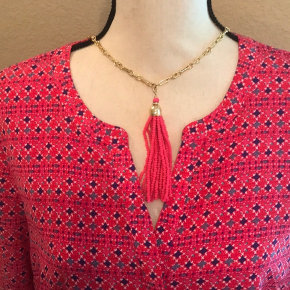 Talbots pink blouse - size L. - Picture 2 of 5